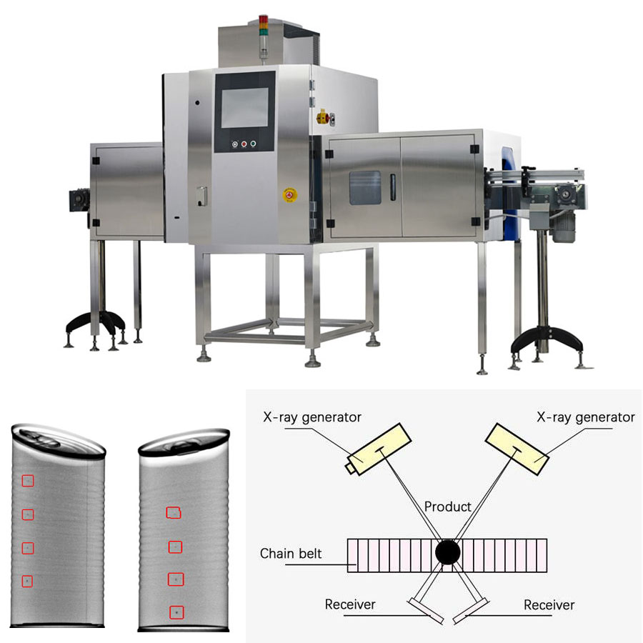 Dual-Beam X-ray Inspection System for Cans Jars Bottles XR-5000D